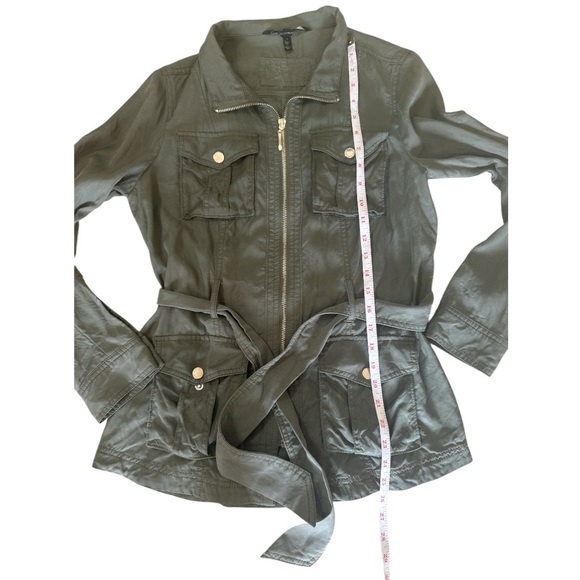 White House Black Market Soft Utility Jacket with Removable Belt Size 4 - Picture 8 of 10